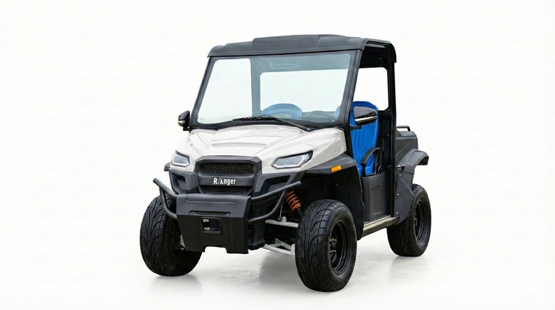 Ranger UTV Police Off-Road 2-Seater Electric Utility Vehicle with Cargo Box & Lithium Battery 173Ah | LSEV (White) - Image 3